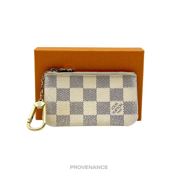 🔴 Louis Vuitton Key Pouch Cles - Damier Azur - Picture 1 of 8